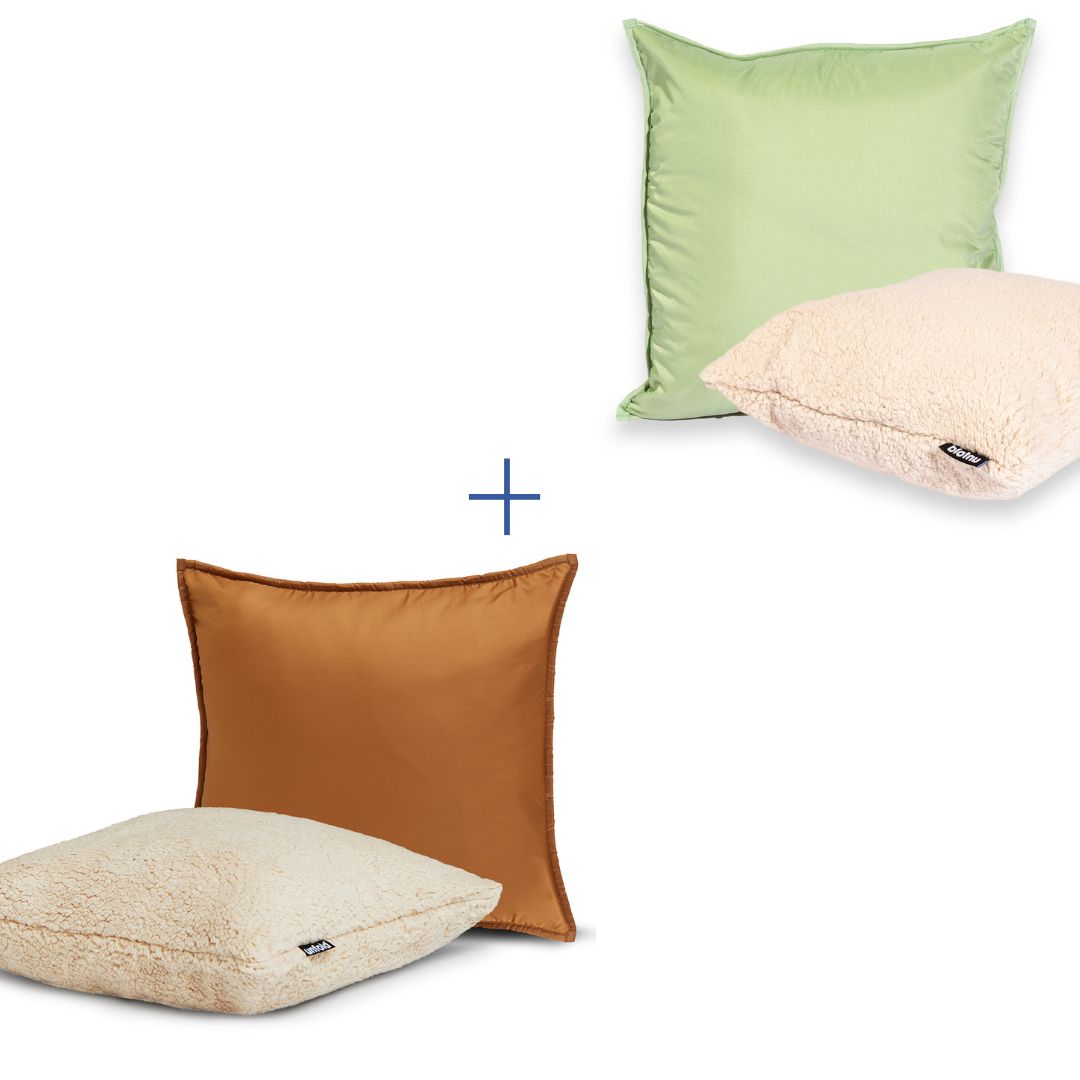 #Kissenbezug farbe_salbei #kissenbezug farbe2_karamell