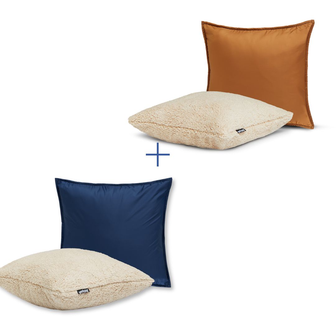 #Kissenbezug farbe_karamell #kissenbezug farbe2_dunkelblau