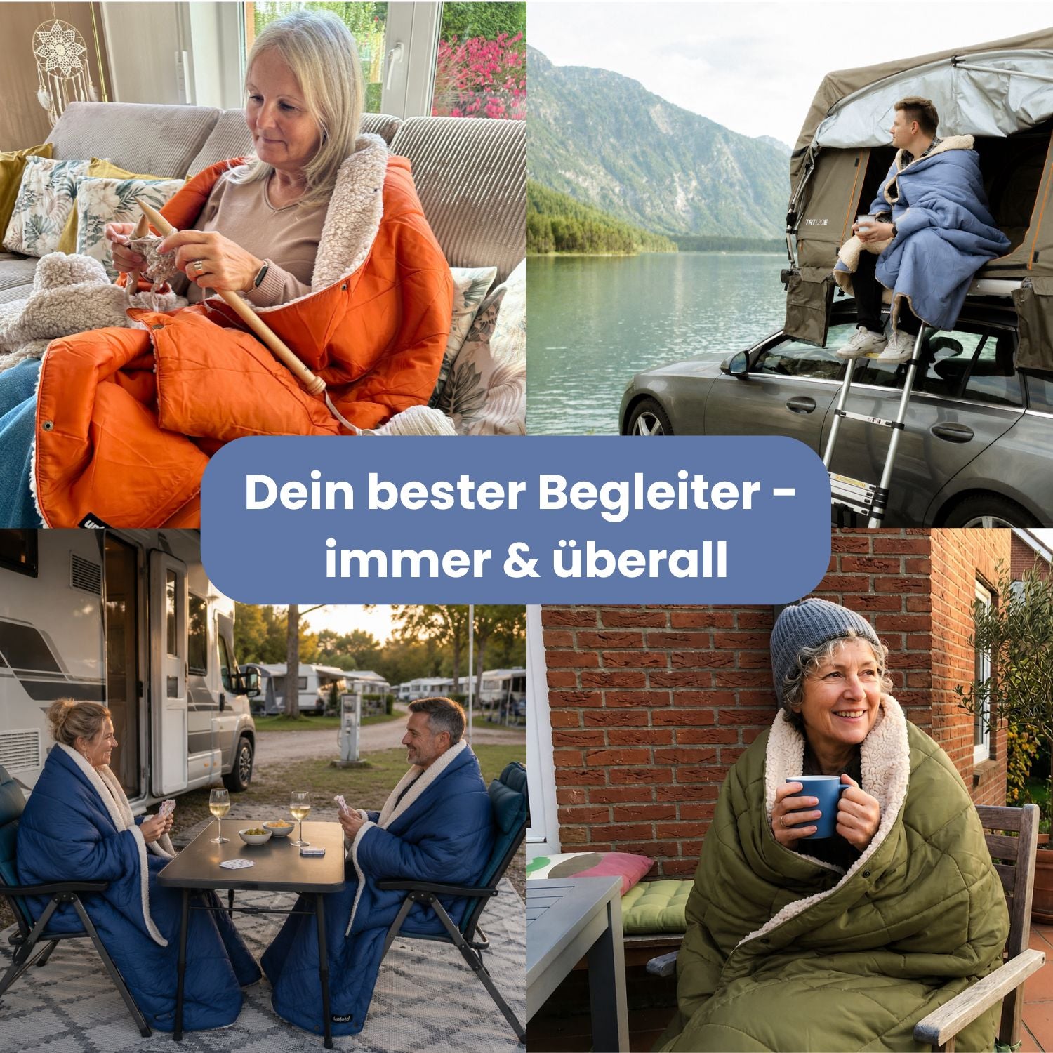 Warme Kuscheldecke weich, groß & recycelt
