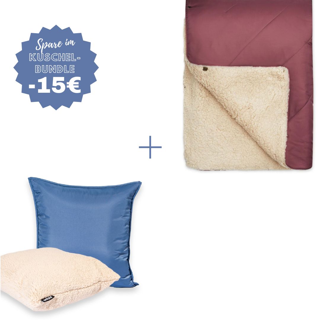 #farbe Kuscheldecke_beere #farbe Kissenbezug_blau