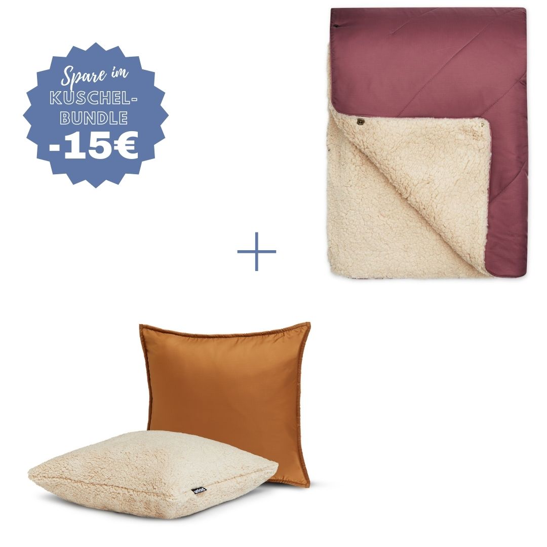 #farbe Kuscheldecke_beere #farbe Kissenbezug_karamell