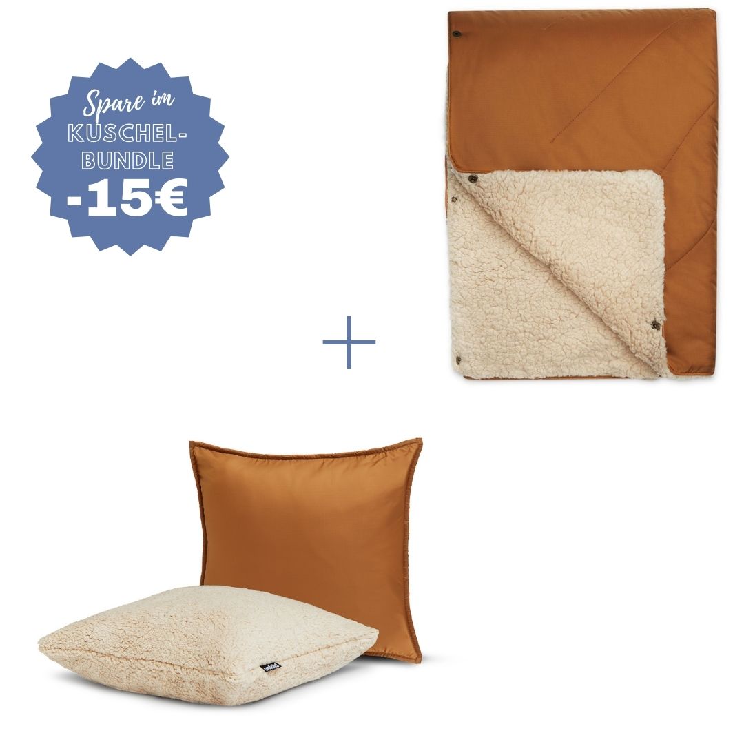 #farbe Kuscheldecke_karamell #farbe Kissenbezug_karamell