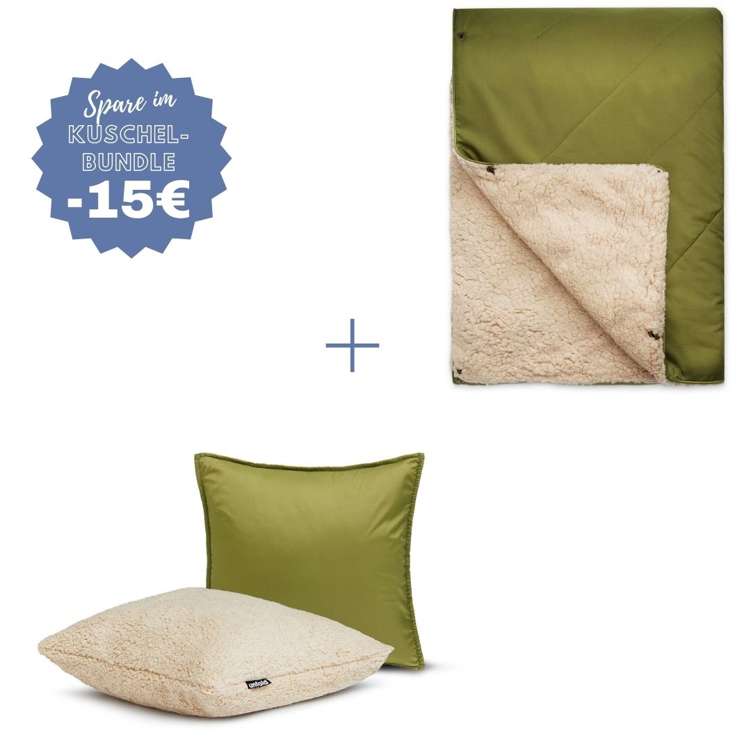 #farbe Kuscheldecke_oliv #farbe Kissenbezug_oliv