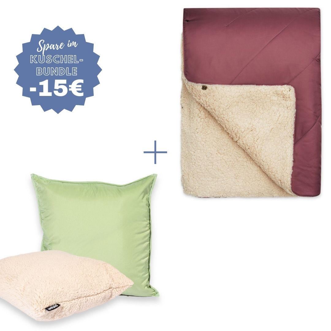 #farbe Kuscheldecke_beere #farbe Kissenbezug_salbei