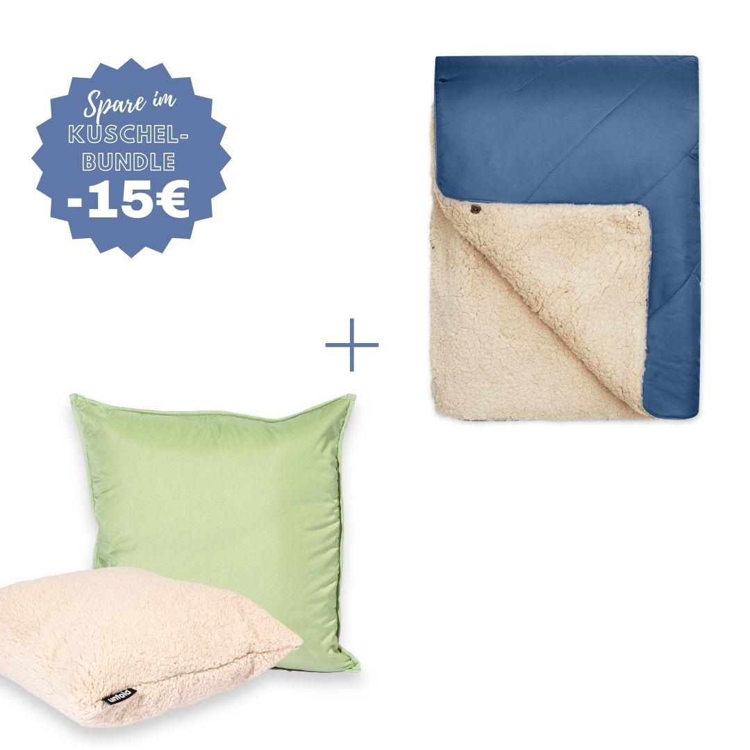 #farbe Kuscheldecke_blau #farbe Kissenbezug_salbei