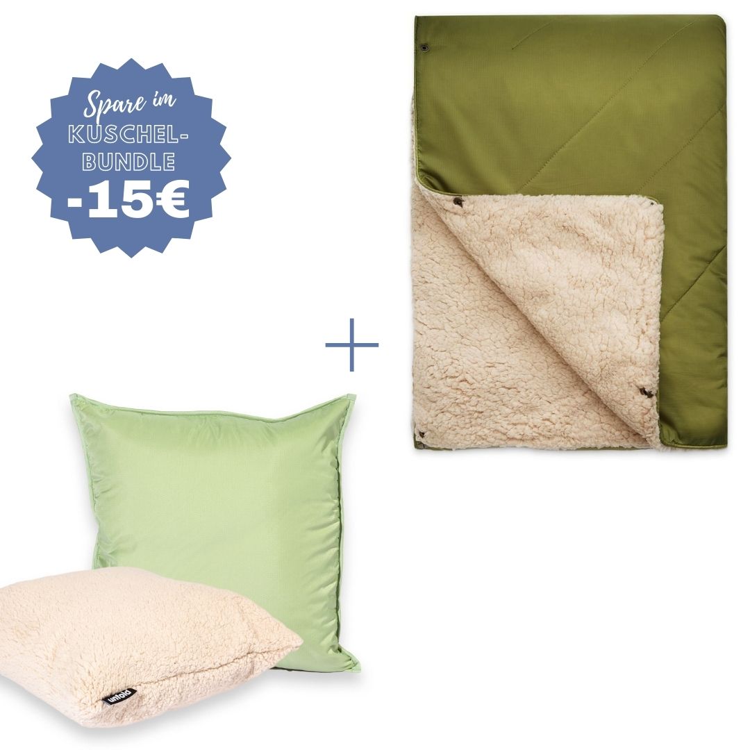 #farbe Kuscheldecke_oliv #farbe Kissenbezug_salbei