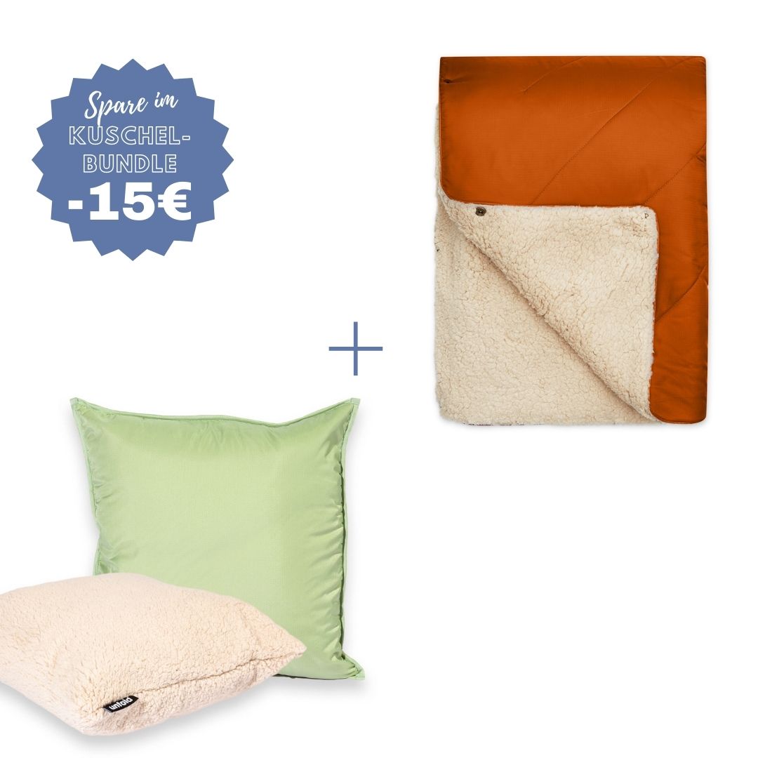 #farbe Kuscheldecke_rost #farbe Kissenbezug_salbei