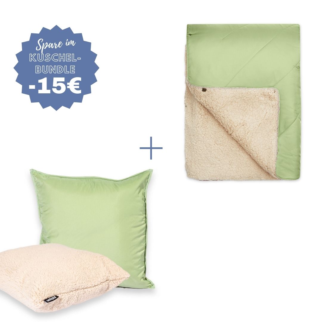 #farbe Kuscheldecke_salbei #farbe Kissenbezug_salbei