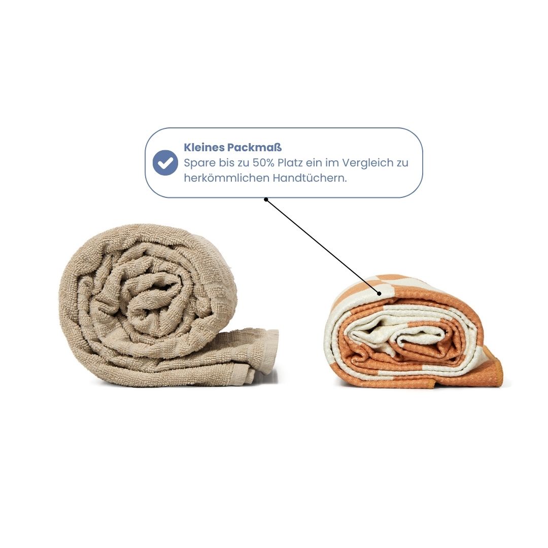 Reisehandtuch 180x90cm groß, schnelltrocknend & recycelt