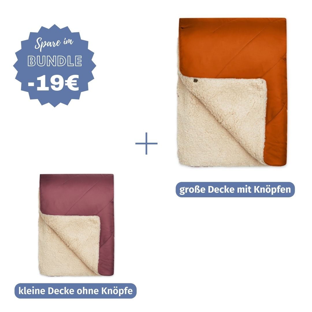 Kuscheldecken-Set für Groß & Klein