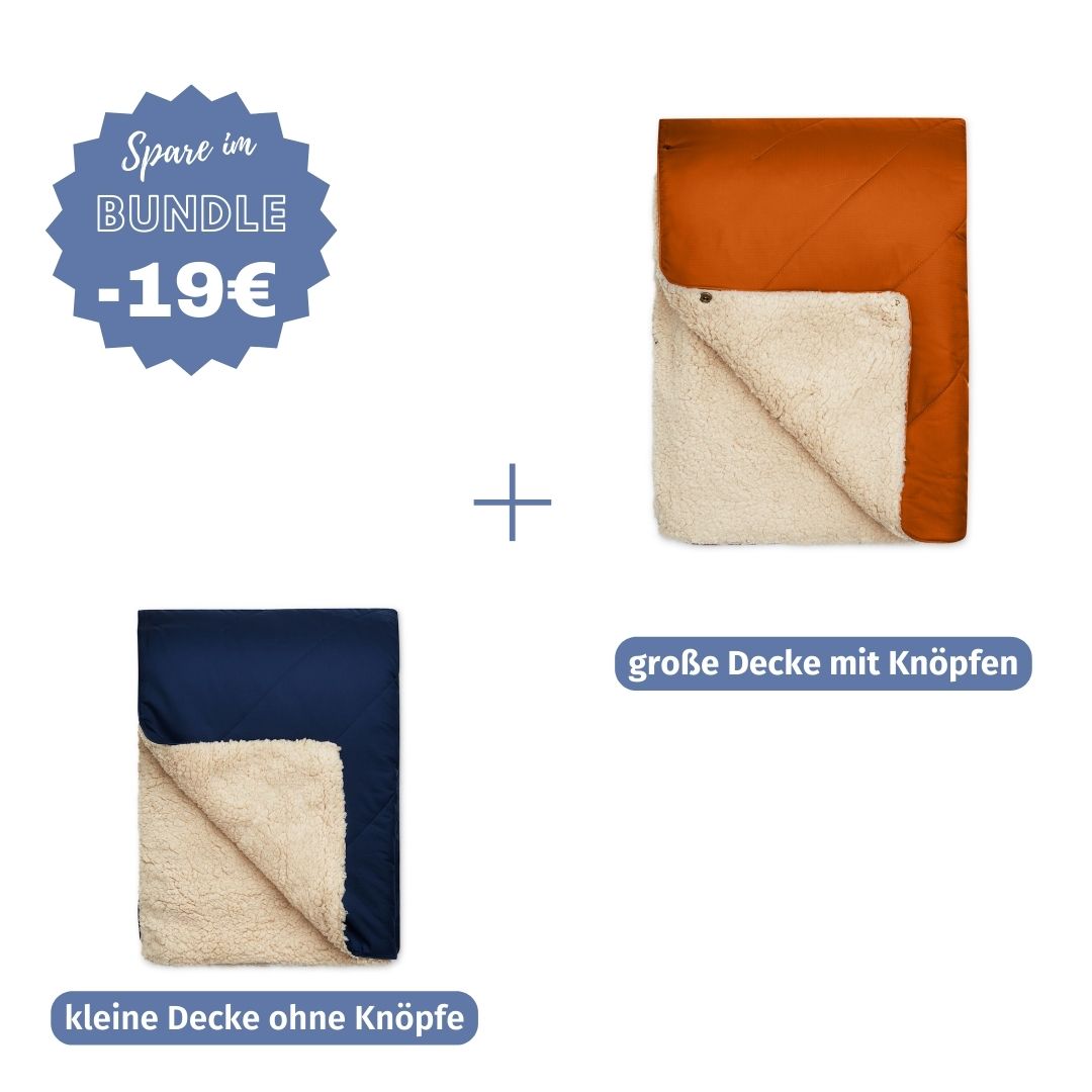 #farbe Hundedecke_dunkelblau #Farbe Herrchen Kuscheldecke_rost