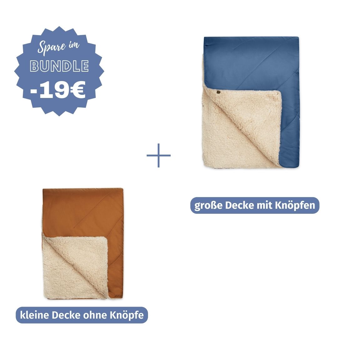 #farbe Hundedecke_karamell #Farbe Herrchen Kuscheldecke_blau