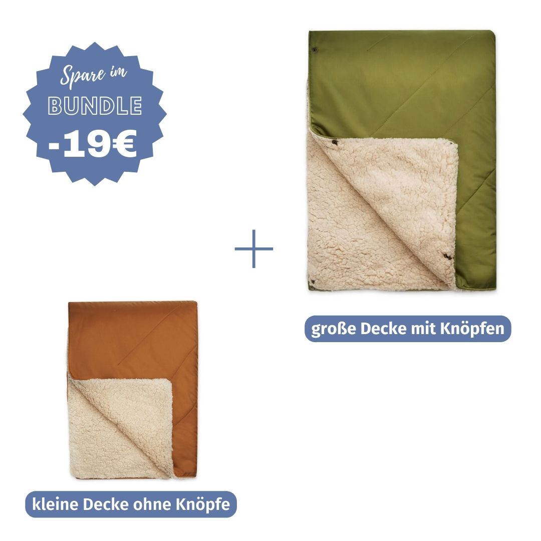#farbe Hundedecke_karamell #Farbe Herrchenn Kuscheldecke_oliv