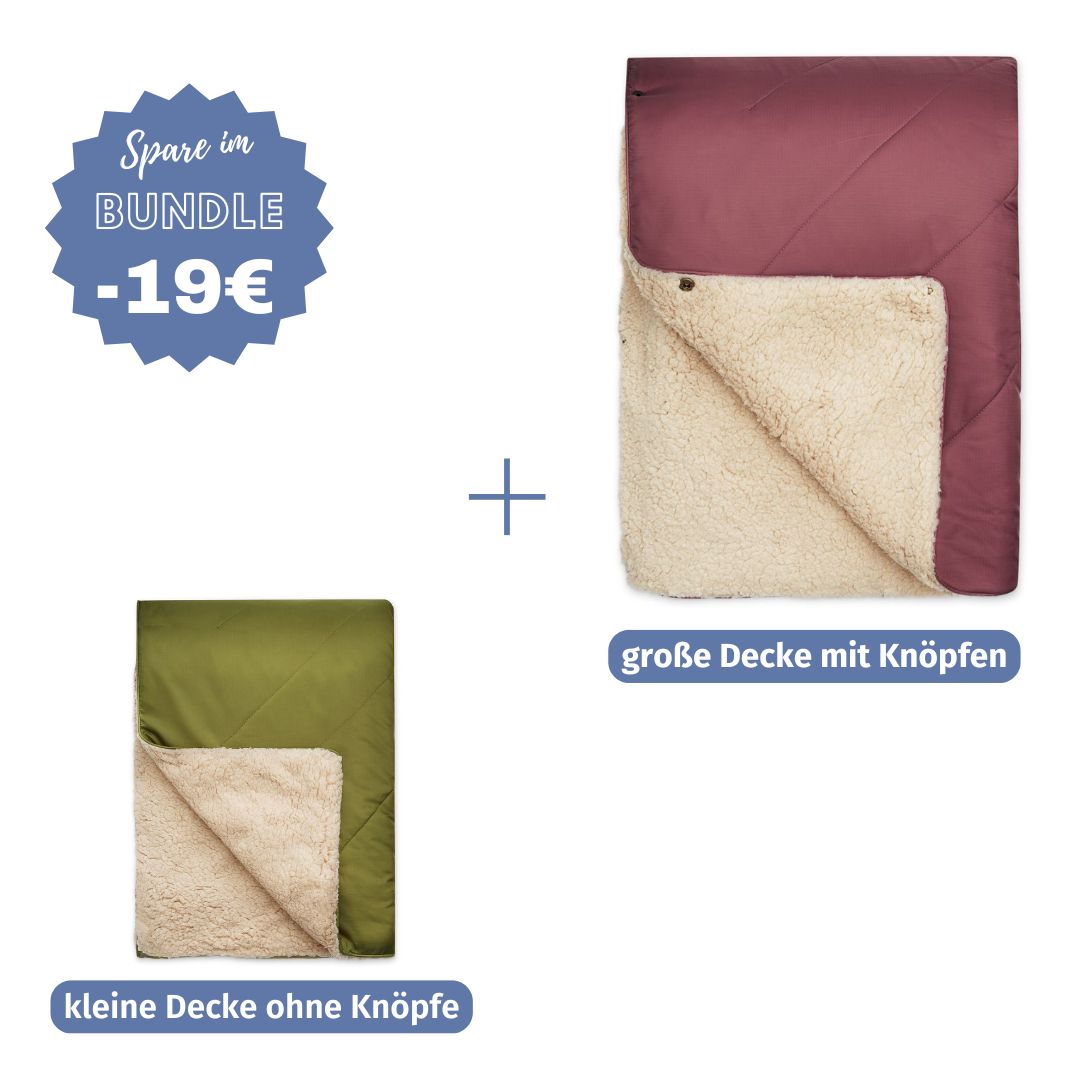 #farbe Hundedecke_oliv #Farbe Herrchenn Kuscheldecke_beere
