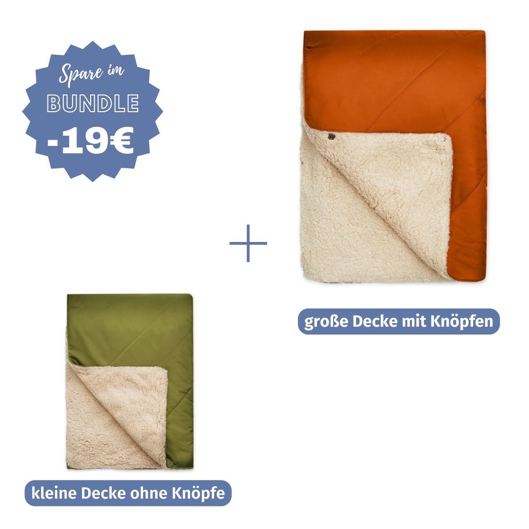 #farbe Hundedecke_oliv #Farbe Herrchenn Kuscheldecke_rost