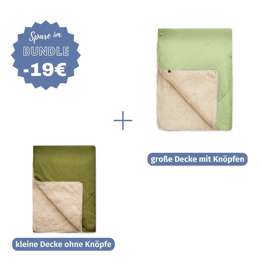 #farbe Hundedecke_oliv #Farbe Herrchenn Kuscheldecke_salbei
