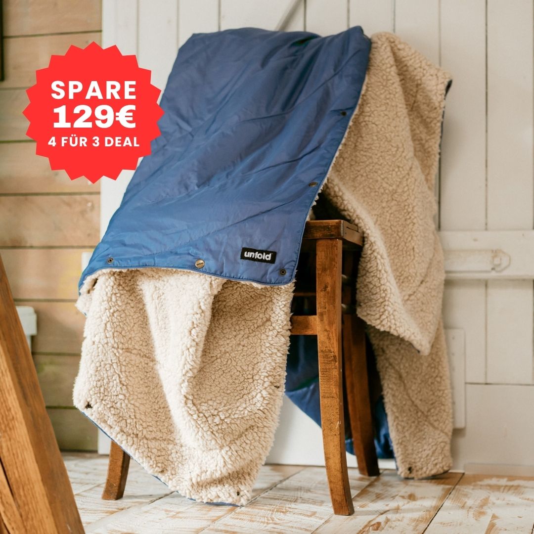 Warme Kuscheldecke weich, groß & recycelt
