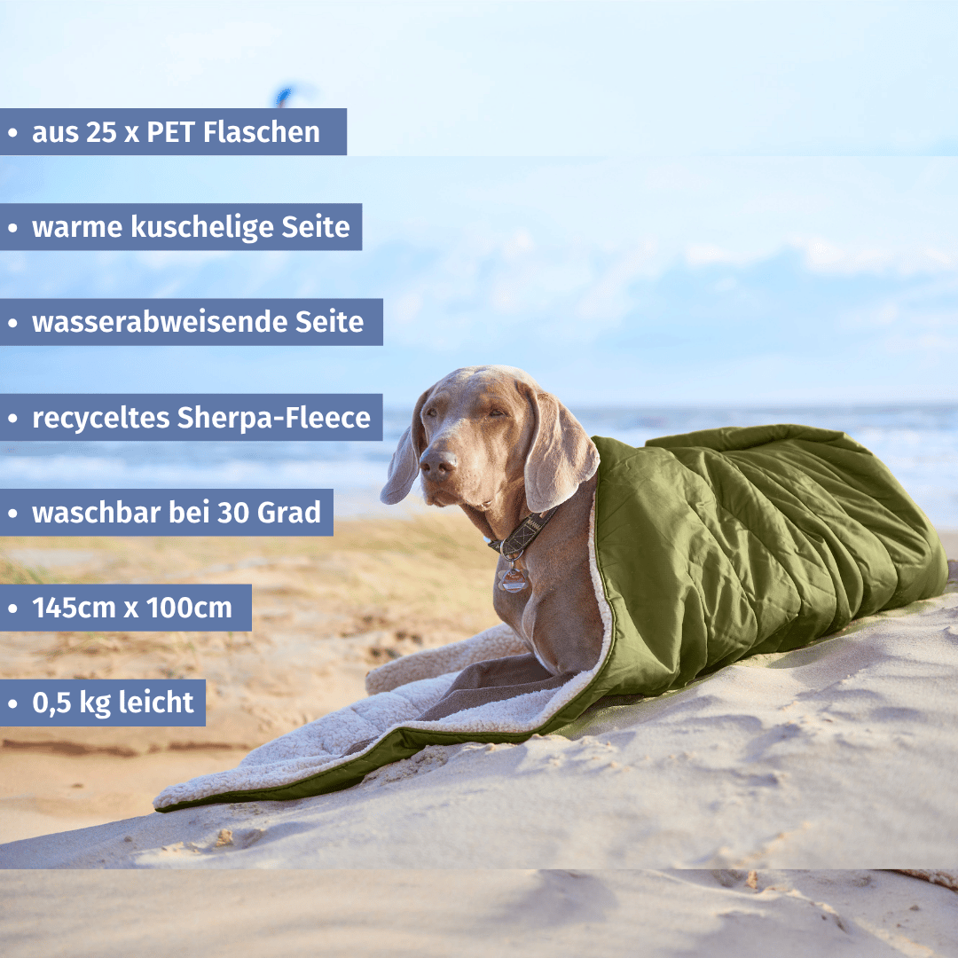 Vielseitige Outdoor Hundedecke für unterwegs
